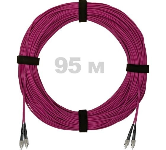 Патч-корд оптический ENGINOVA FC/UPC-FC/UPC MM (OM4) 2mm duplex LSZH, 95 м ENG-PC2.0-DX-2FCU-OM4-95m-LSZH-MG 1