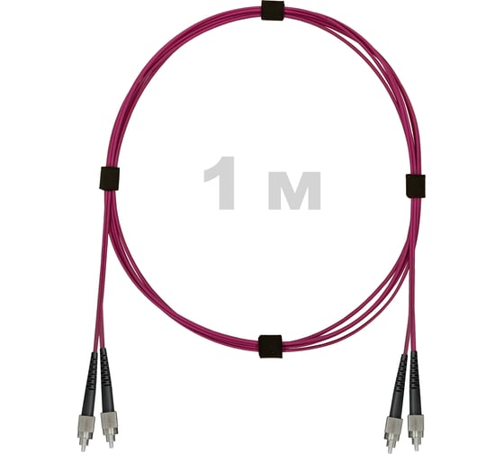 Патч-корд оптический ENGINOVA FC/UPC-FC/UPC MM (OM4) 2mm duplex LSZH, 1 м ENG-PC2.0-DX-2FCU-OM4-1m-LSZH-MG 1