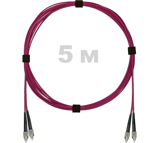 Патч-корд оптический ENGINOVA FC/UPC-FC/UPC MM (OM4) 3mm duplex LSZH, 5 м ENG-PC-DX-2FCU-OM4-5m-LSZH-MG 1