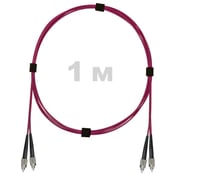 Патч-корд оптический ENGINOVA FC/UPC-FC/UPC MM (OM4) 3mm duplex LSZH, 1 м ENG-PC-DX-2FCU-OM4-1m-LSZH-MG
