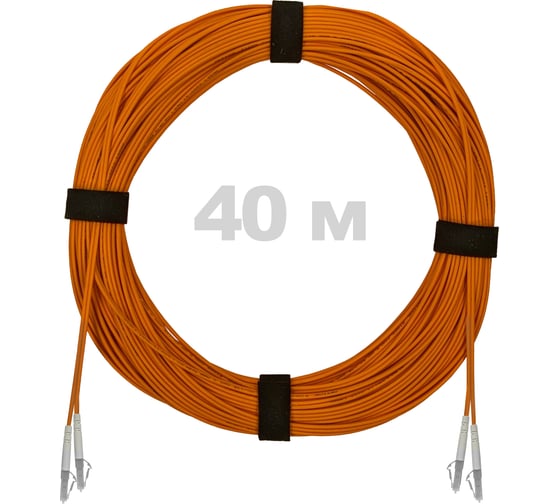 Патч-корд оптический ENGINOVA LC/UPC-LC/UPC MM (OM2) 2mm duplex LSZH, 40 м ENG-PC2.0-DX-2LCU-OM2-40m-LSZH-OR 1