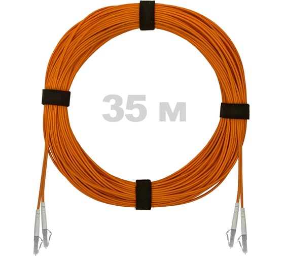 Патч-корд оптический ENGINOVA LC/UPC-LC/UPC MM (OM2) 2mm duplex LSZH, 35 м ENG-PC2.0-DX-2LCU-OM2-35m-LSZH-OR 1