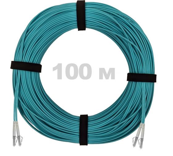 Патч-корд оптический ENGINOVA LC/UPC-LC/UPC MM (OM3) 3mm duplex LSZH, 100 м ENG-PC-DX-2LCU-OM3-100m-LSZH-AQ 1