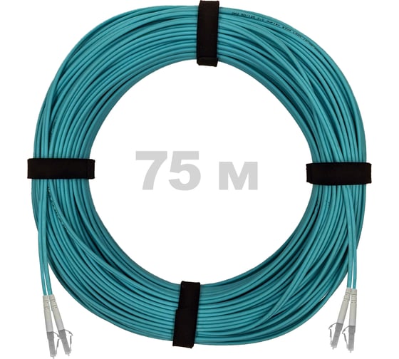Патч-корд оптический ENGINOVA LC/UPC-LC/UPC MM (OM3) 2mm duplex LSZH, 75 м ENG-PC2.0-DX-2LCU-OM3-75m-LSZH-AQ 1
