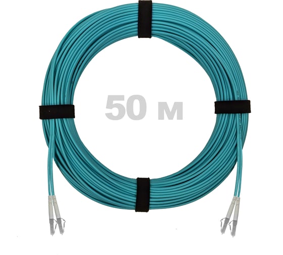 Патч-корд оптический ENGINOVA LC/UPC-LC/UPC MM (OM3) 3mm duplex LSZH, 50 м ENG-PC-DX-2LCU-OM3-50m-LSZH-AQ 1