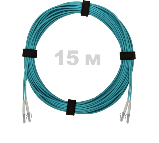 Патч-корд оптический ENGINOVA LC/UPC-LC/UPC MM (OM3) 3mm duplex LSZH, 15 м ENG-PC-DX-2LCU-OM3-15m-LSZH-AQ 1