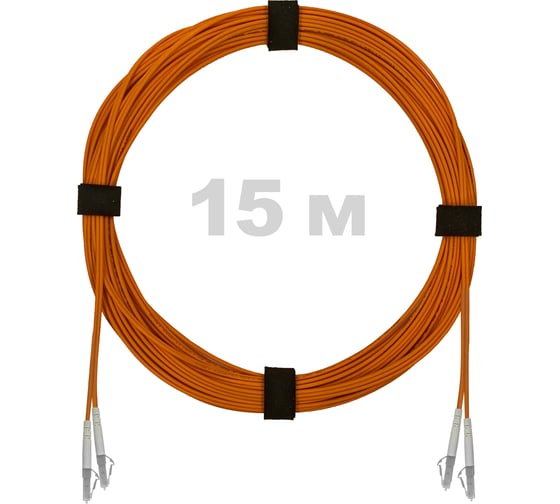 Патч-корд оптический ENGINOVA LC/UPC-LC/UPC MM (OM2) 3mm duplex LSZH, 15 м ENG-PC-DX-2LCU-OM2-15m-LSZH-OR
