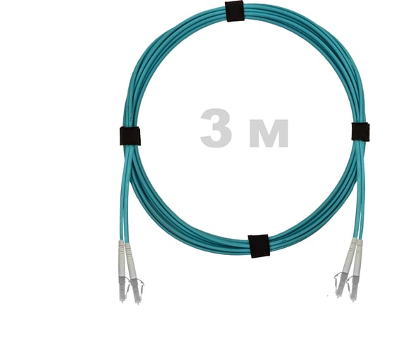 Патч-корд оптический ENGINOVA LC/UPC-LC/UPC MM (OM3) 2mm duplex LSZH, 3 м ENG-PC2.0-DX-2LCU-OM3-3m-LSZH-AQ 1