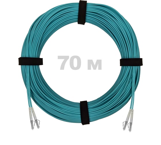 Патч-корд оптический ENGINOVA LC/UPC-LC/UPC MM (OM3) 2mm duplex LSZH, 70 м ENG-PC2.0-DX-2LCU-OM3-70m-LSZH-AQ 1