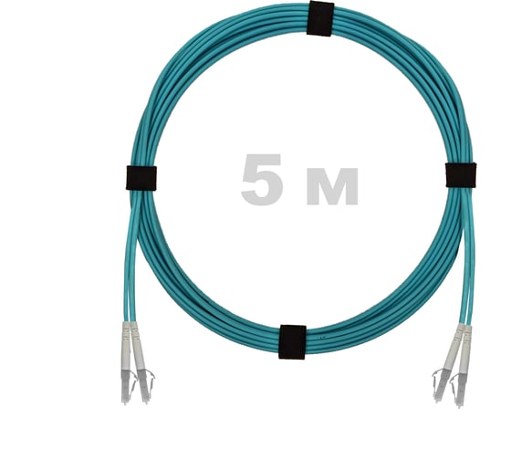 Патч-корд оптический ENGINOVA LC/UPC-LC/UPC MM (OM3) 2mm duplex LSZH, 5 м ENG-PC2.0-DX-2LCU-OM3-5m-LSZH-AQ 1