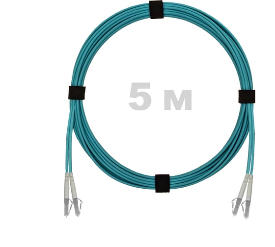 Патч-корд оптический ENGINOVA LC/UPC-LC/UPC MM (OM3) 3mm duplex LSZH, 5 м ENG-PC-DX-2LCU-OM3-5m-LSZH-AQ 1