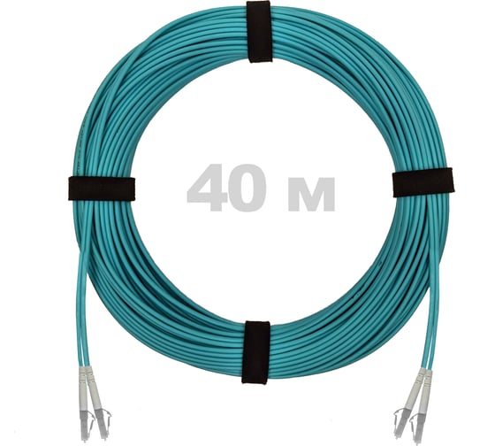 Патч-корд оптический ENGINOVA LC/UPC-LC/UPC MM (OM3) 3mm duplex LSZH, 40 м ENG-PC-DX-2LCU-OM3-40m-LSZH-AQ 1