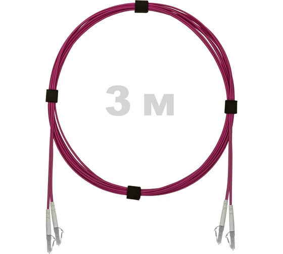 Патч-корд оптический ENGINOVA LC/UPC-LC/UPC MM (OM4) 2mm duplex LSZH, 3 м ENG-PC2.0-DX-2LCU-OM4-3m-LSZH-MG 1