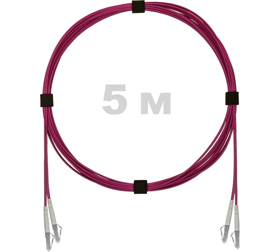 Патч-корд оптический ENGINOVA LC/UPC-LC/UPC MM (OM4) 2mm duplex LSZH, 5 м ENG-PC2.0-DX-2LCU-OM4-5m-LSZH-MG 1