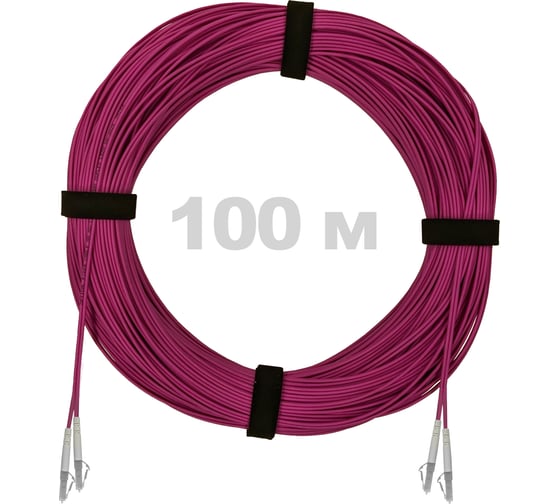 Патч-корд оптический ENGINOVA LC/UPC-LC/UPC MM (OM4) 2mm duplex LSZH, 100 м ENG-PC2.0-DX-2LCU-OM4-100m-LSZH-MG 1