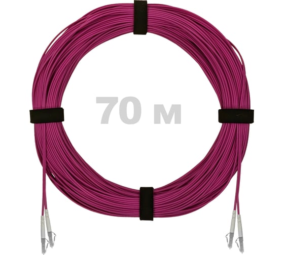 Патч-корд оптический ENGINOVA LC/UPC-LC/UPC MM (OM4) 2mm duplex LSZH, 70 м ENG-PC2.0-DX-2LCU-OM4-70m-LSZH-MG 1