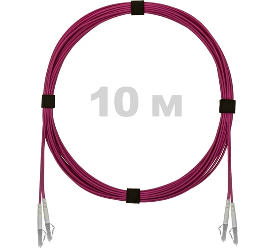 Патч-корд оптический ENGINOVA LC/UPC-LC/UPC MM (OM4) 3mm duplex LSZH, 10 м ENG-PC-DX-2LCU-OM4-10m-LSZH-MG 1