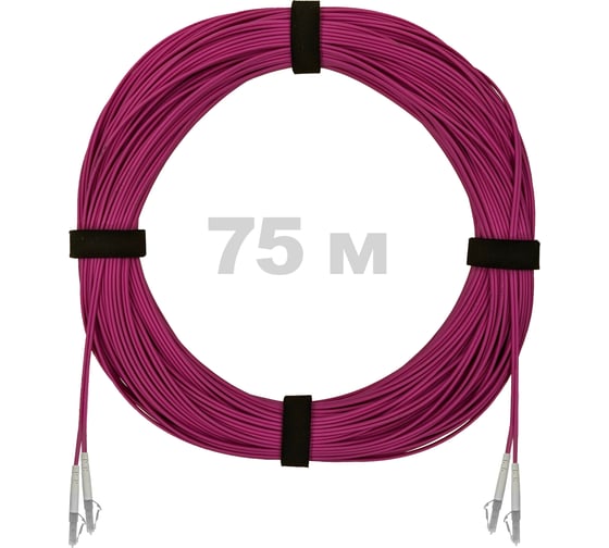 Патч-корд оптический ENGINOVA LC/UPC-LC/UPC MM (OM4) 2mm duplex LSZH, 75 м ENG-PC2.0-DX-2LCU-OM4-75m-LSZH-MG 1