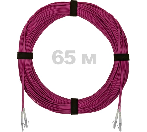 Патч-корд оптический ENGINOVA LC/UPC-LC/UPC MM (OM4) 2mm duplex LSZH, 65 м ENG-PC2.0-DX-2LCU-OM4-65m-LSZH-MG 1