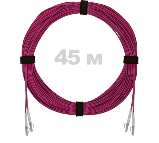 Патч-корд оптический ENGINOVA LC/UPC-LC/UPC MM (OM4) 3mm duplex LSZH, 45 м ENG-PC-DX-2LCU-OM4-45m-LSZH-MG 1