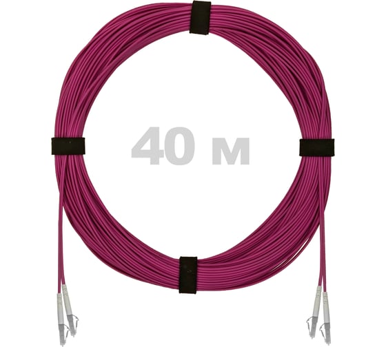 Патч-корд оптический ENGINOVA LC/UPC-LC/UPC MM (OM4) 3mm duplex LSZH, 40 м ENG-PC-DX-2LCU-OM4-40m-LSZH-MG 1