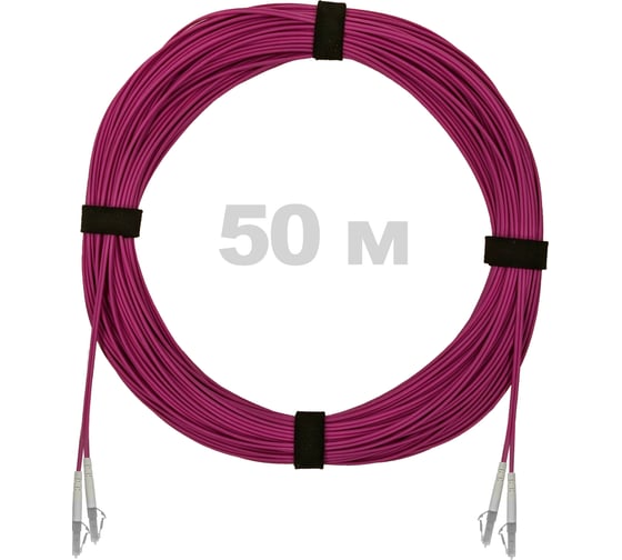 Патч-корд оптический ENGINOVA LC/UPC-LC/UPC MM (OM4) 3mm duplex LSZH, 50 м ENG-PC-DX-2LCU-OM4-50m-LSZH-MG 1