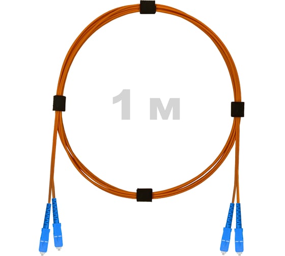 Патч-корд оптический ENGINOVA SC/UPC-SC/UPC MM (OM2) 2mm duplex LSZH, 1 м ENG-PC2.0-DX-2SCU-OM2-1m-LSZH-OR 1