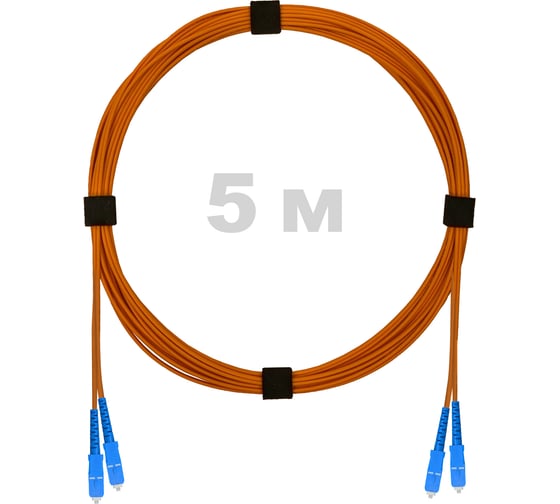Патч-корд оптический ENGINOVA SC/UPC-SC/UPC MM (OM2) 2mm duplex LSZH, 5 м ENG-PC2.0-DX-2SCU-OM2-5m-LSZH-OR 1