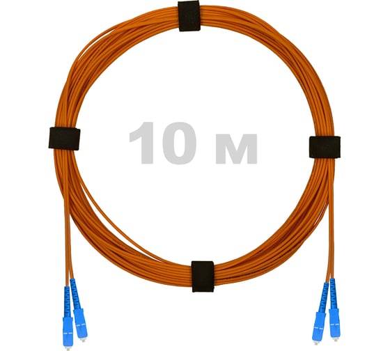 Патч-корд оптический ENGINOVA SC/UPC-SC/UPC MM (OM2) 3mm duplex LSZH, 10 м ENG-PC-DX-2SCU-OM2-10m-LSZH-OR 1