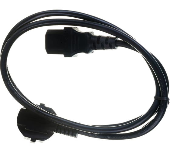 Кабель питания Cablexpert Schuko- C13, 6А, черный, с заземлением 1м PC-186-1M