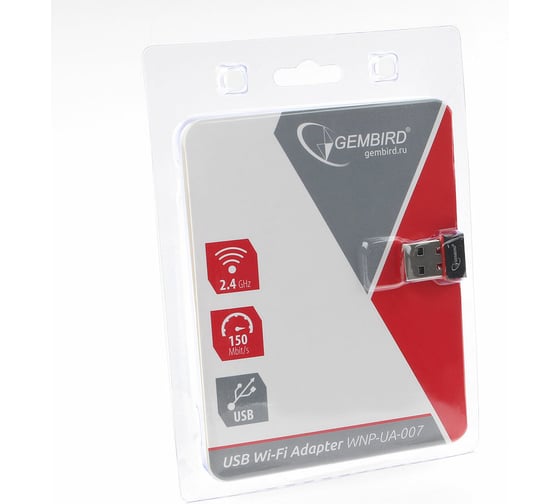 Сетевой микро адаптер Gembird WiFi 150 Мбит, USB, 802.11b/g/n WNP-UA-007