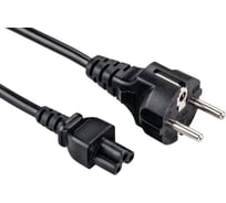Кабель питания "КОМПАНИЯ ФОРТОН" сетевой шнур для ноутбука, монитора, C5, 3pin, 220V, 1.0 метра, чёрный (кратно 5шт) ВИ220