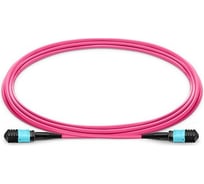 Кабельная сборка LANMASTER MPO-MPO, 12 волокон, OM4, тип B, KeyUp-KeyUp, LSZH, 3 м LAN-12M-12M/OM4B-3.0