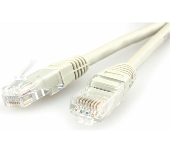 Литой многожильный патч-корд UTP Cablexpert категории 6, 15м, серый, PP6U-15M