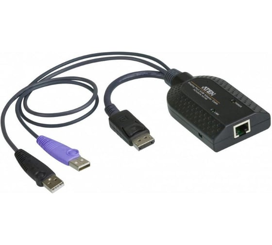 Адаптер ATEN KVM KVM DisplayPort USB, 50 метр., 1xUTP Cat5e, для подкл.комп.к перекл.KH15xxA/KH15xxAi/KL15xxAi/KH25xxA/KN21xxx/41xxx/11xxv/K KA7169-AX