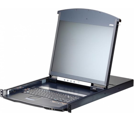 Коммутатор ATEN 8-портовый Dual Rail КВМ-коммутатор с ЖК дисплеем, использованием кабеля Cat 5, c доступом по IP и поддержкой 1-локаль KL1108VN-AXA-RG