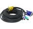 Кабель 2L-5206P мон+клав+мышь PS/2, SPHD15=>HD DB15+2x6Mini-Din, Male-3xMale, 8+6+6 проводов, опрессованный, 6 м, черный ATEN 00-00089832 1