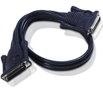 Кабель ATEN монитор+клавиатура+мышь PS/2, DB25=DB25, Male-Female, 8+2x6 проводов, опрессованный, 15 м, серый 2L-1715