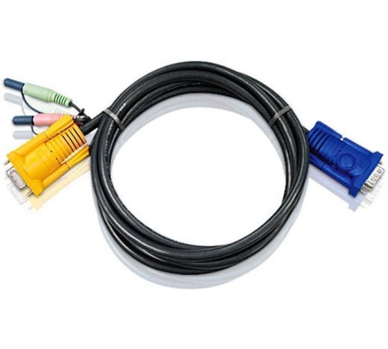 Кабель ATEN KVM с интерфейсами передачи звука, VGA (3м) 2L-5203A