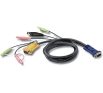 Кабель ATEN клавиатура+мышь(USB)+монитор + 2xAudio (звук, микрофон), 1.2 м 00-00089836