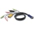 Кабель ATEN клавиатура+мышь(USB)+монитор + 2xAudio (звук, микрофон), 1.2 м 2L-5301U 1