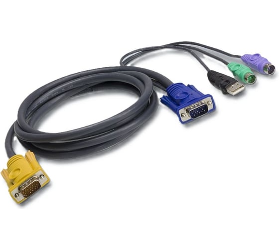 Кабель ATEN КВМ, с интерфейсами PS/2, USB, VGA, 1.2м 2L-5301UP