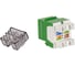 Модуль Keystone LANMASTER RJ45, неэкранированный, кат.6, без шторки, 180 градусов, зеленый LAN-OK45U6/180N-GN 1