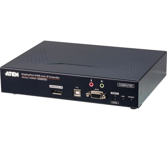 Удлинитель ATEN 4K KVM с доступом по IP и поддержкой одного DisplayPort-дисплея, передатчик KE9950T-AX-G