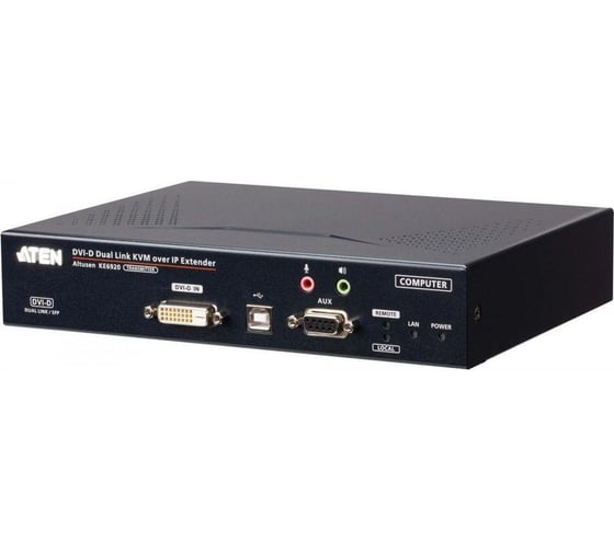Удлинитель ATEN 2K DVI-D Dual Link KVM с доступом по IP и двумя слотами SFP (передатчик) KE6920T-AX-G