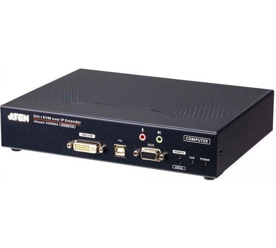 Удлинитель ATEN DVI-I Single Display KVM over IP Transmitter KE6900AT-AX-G