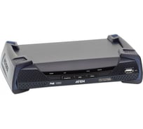 Удлинитель-приемник ATEN KVM USB HDMI+AUDIO+RS232, 10км при прямом подкл через SFP/неогранич.при подкл через LAN, GigabitEthernet (TCP/IP) KE8952R-AX