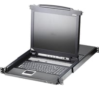 Переключатель ATEN KVM switch, KVM, 2 user консоль LCD 17 = 16 cpu/портов/port PS2/USB+VGA, с KVM-шнурами PS2 1х1.8м.;USB 1x1.8м, 1280 CL5716M-ATA-RG