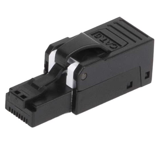 Полевой коннектор NIKOMAX RJ45/8P8C, Кат.6, 50мкд, универсальный, самозажимной, неэкраированный, черный NMC-RJ88UE2-SB-BK