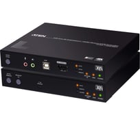 Удлинитель ATEN KVM extender, KVM USB, HDMI/DP+AUDIO+RS232, 300 м., 2xоптич.волокна (10GBase-SW/850nm Multi-Mode/LC),2xDC 12V, (до 4096x216 CE980-AT-G